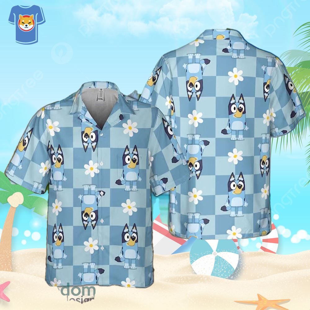Bluey Summer 3D Hawaiian Shirt And Short Beach Gift For Men And Women