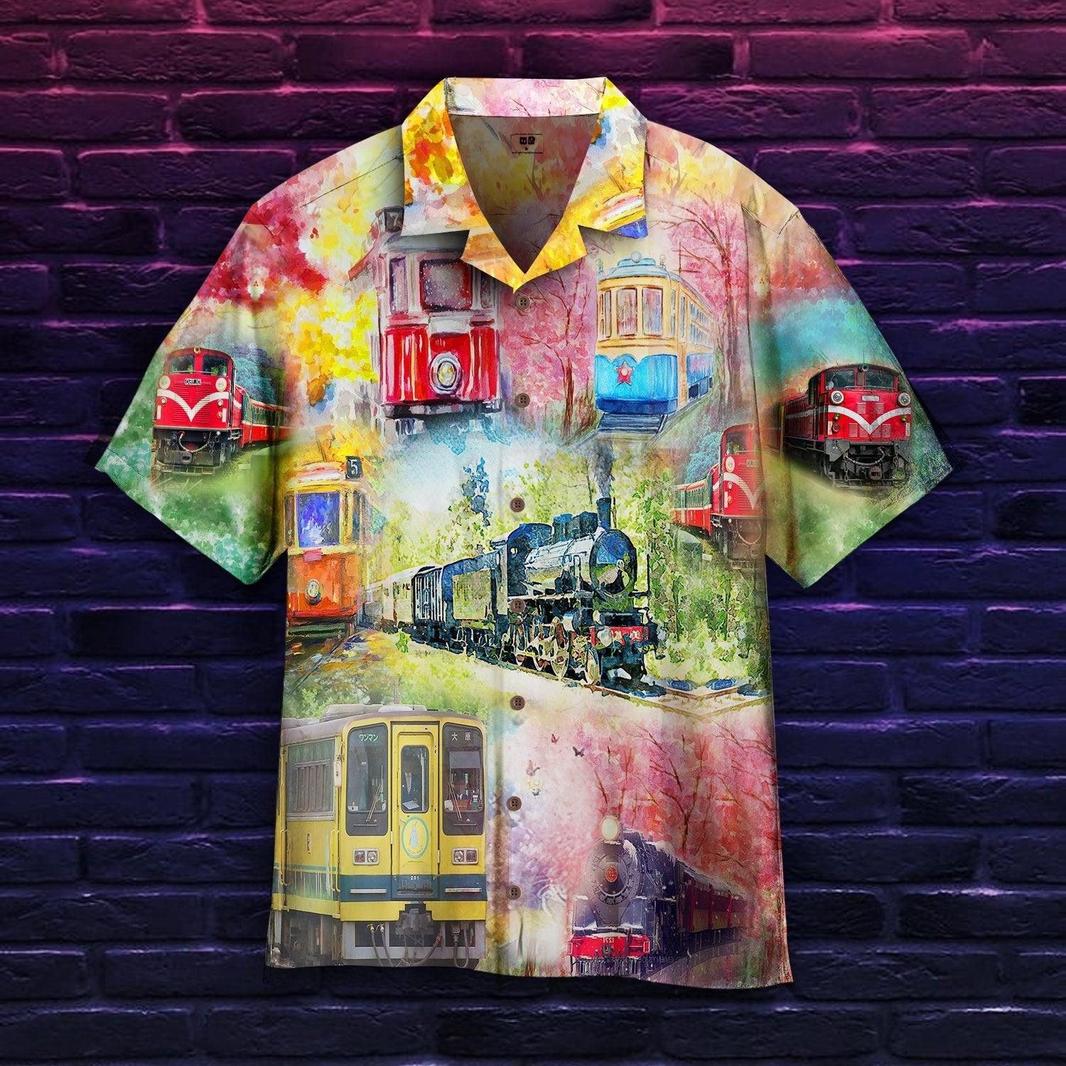 Board the Pink Train Journey with This Hawaiian Shirt