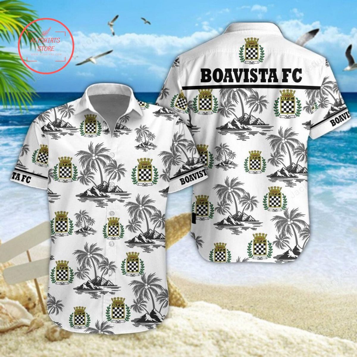 Boavista Fc Coconut Tree Hawaiian Shirt