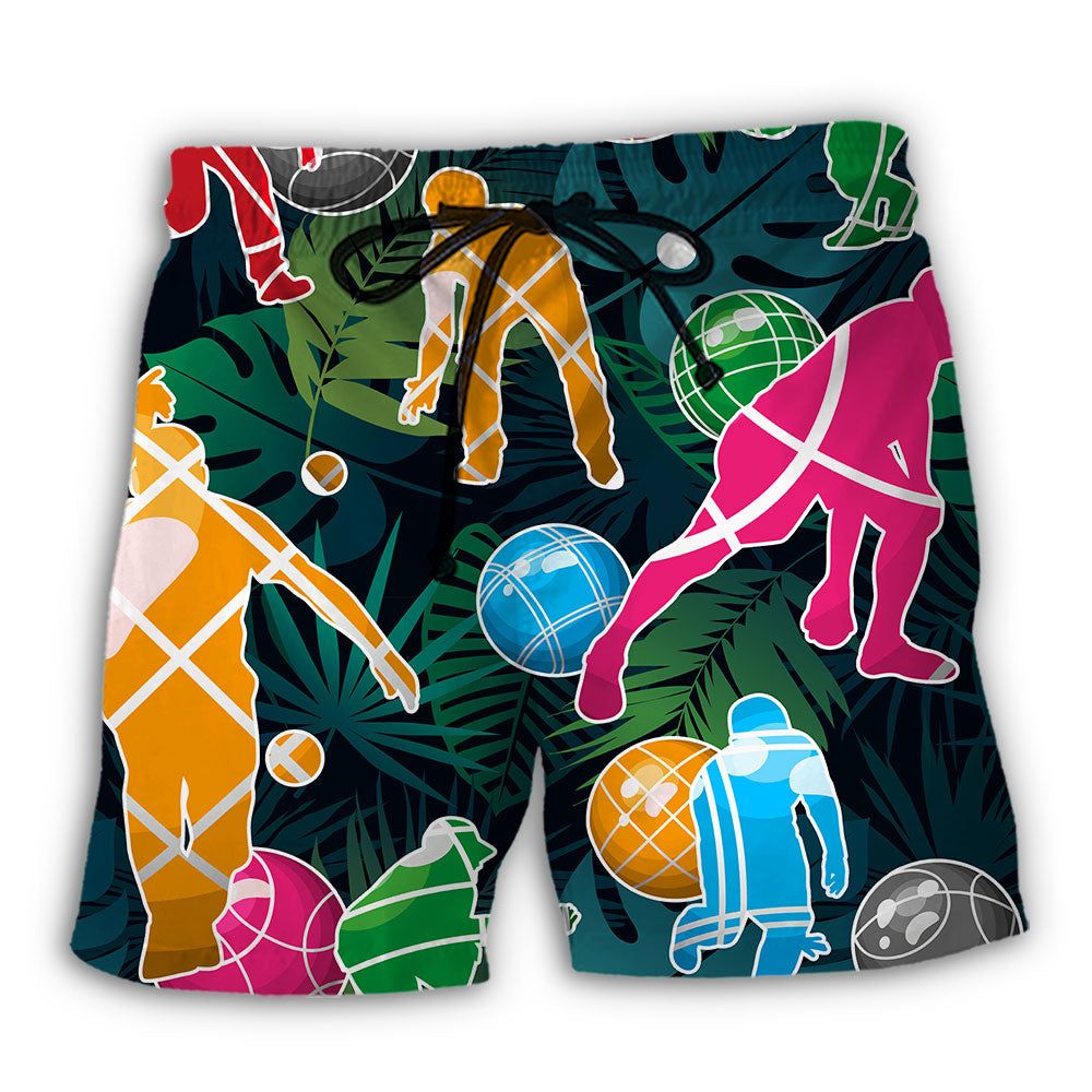 Bocce Ball Tropical Colorful Ball Games Trendy Aloha Hawaiian Beach Shorts Bocce Ball Tropical Colorful Ball Games Trendy Aloha Hawaiian Beach Shorts