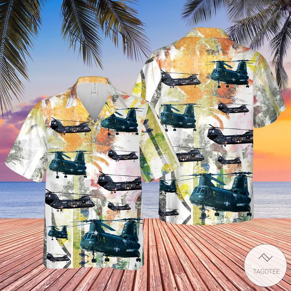 Boeing Vertol Sea Knight US Navy Men Women Hawaiian Shirt