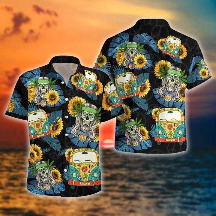 Bohemian Drive Floral Skulls Adorning Hippie Cars in Aloha Wear