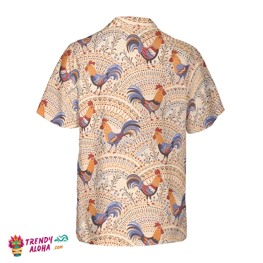 Boho Chicken Pattern Hawaiian Shirt