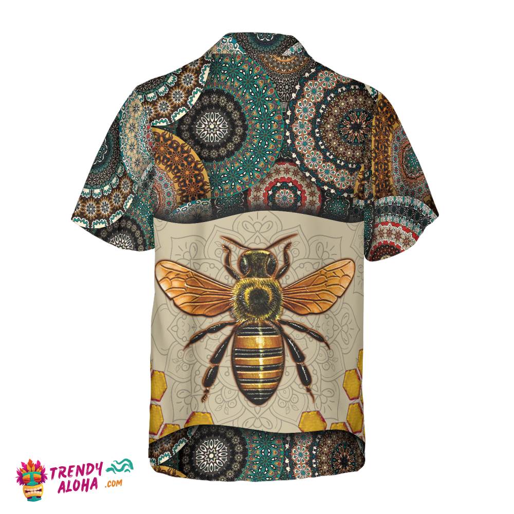 Boho Mandala Bee Hawaiian Shirt