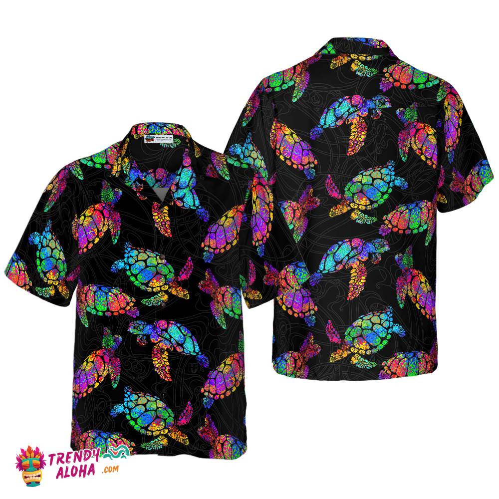 Boho Style Sea Turtle Hawaiian Shirt