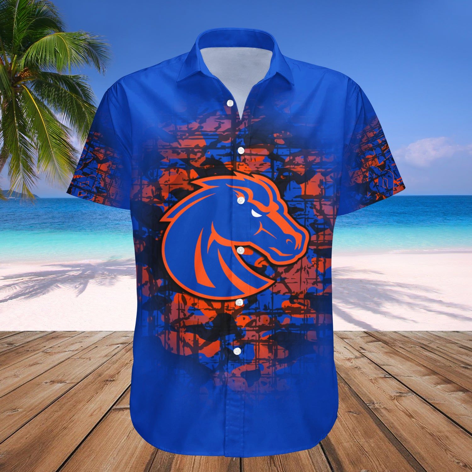 Boise State Broncos Hawaii Shirt Camouflage Vintage – NCAA
