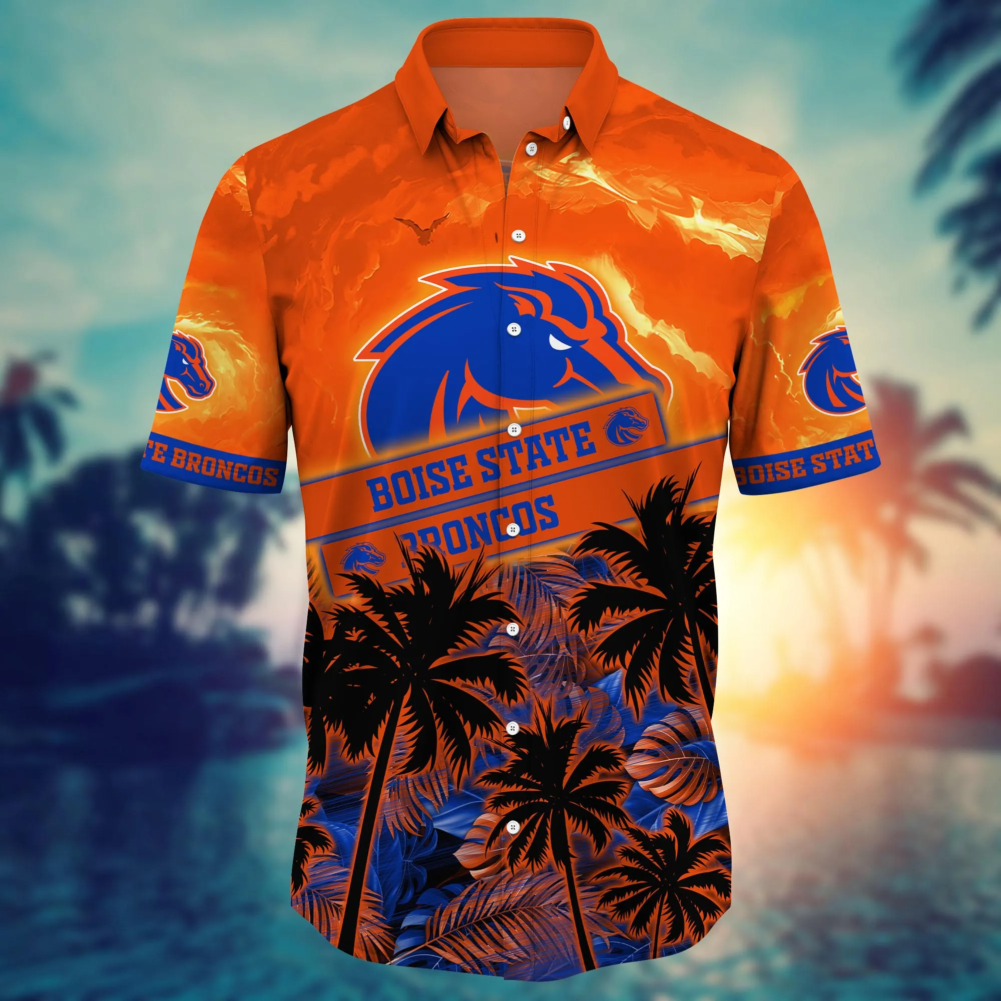 Boise State Broncos Hawaiian Shirt Sunshine Aloha Shirt