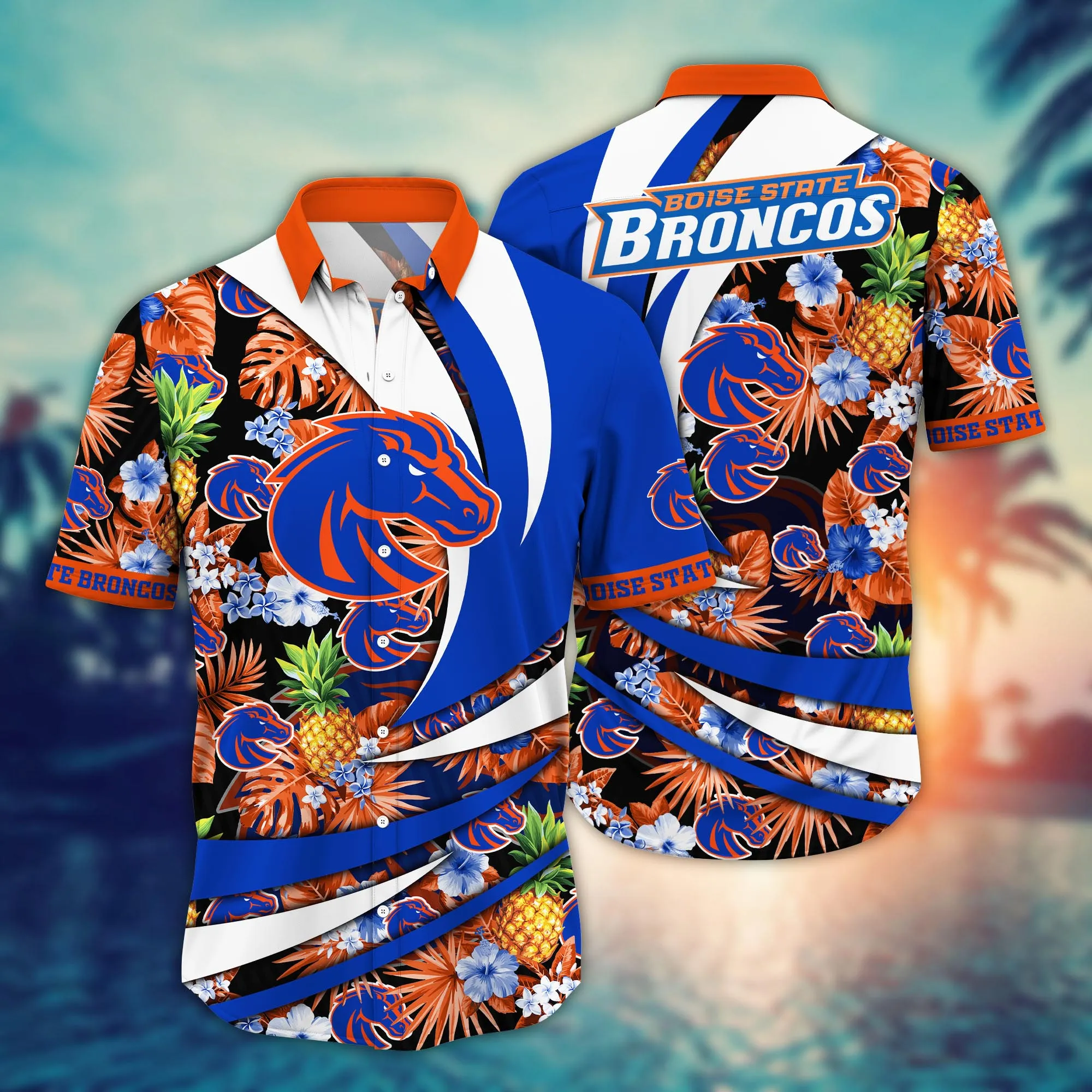 Boise State Broncos NCAA Hawaiian Shirt Air Conditioning Aloha Shirt Boise State Broncos NCAA Hawaiian Shirt Air Conditioning Aloha Shirt