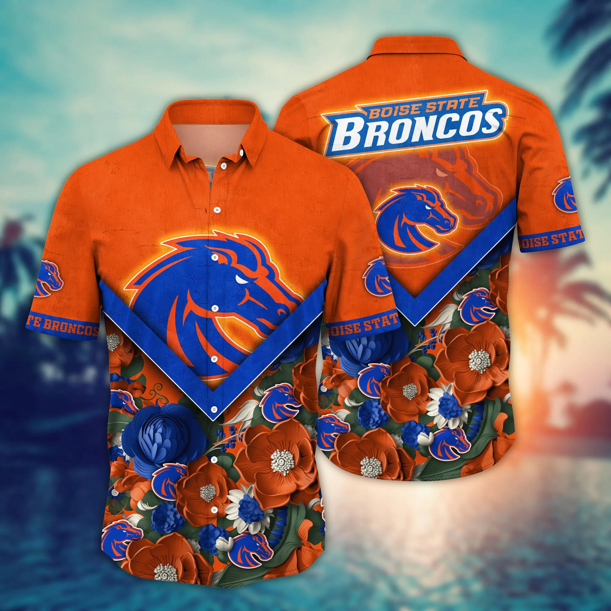 Boise State Broncos NCAA Hawaiian Shirt Custom Starry Nights Aloha Shirt Boise State Broncos NCAA Hawaiian Shirt Custom Starry Nights Aloha Shirt