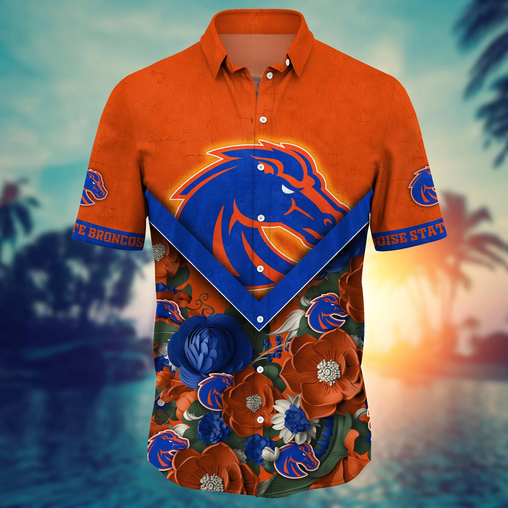 Boise State Broncos NCAA Hawaiian Shirt Custom Starry Nights Aloha Shirt