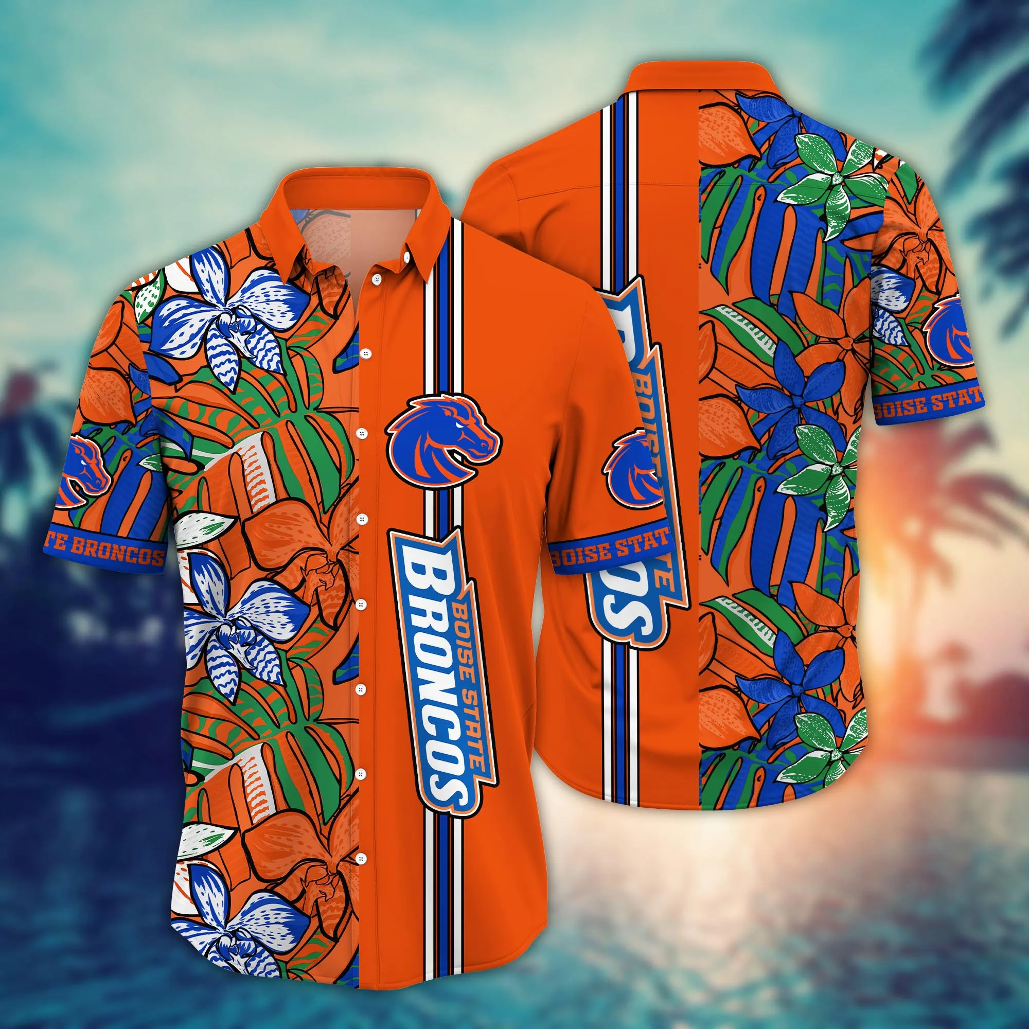 Boise State Broncos NCAA Hawaiian Shirt Golden Hour Aloha Shirt Boise State Broncos NCAA Hawaiian Shirt Golden Hour Aloha Shirt