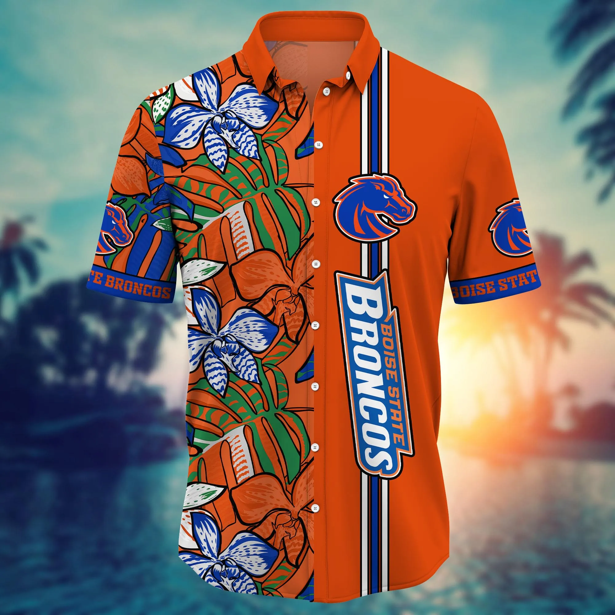 Boise State Broncos NCAA Hawaiian Shirt Golden Hour Aloha Shirt