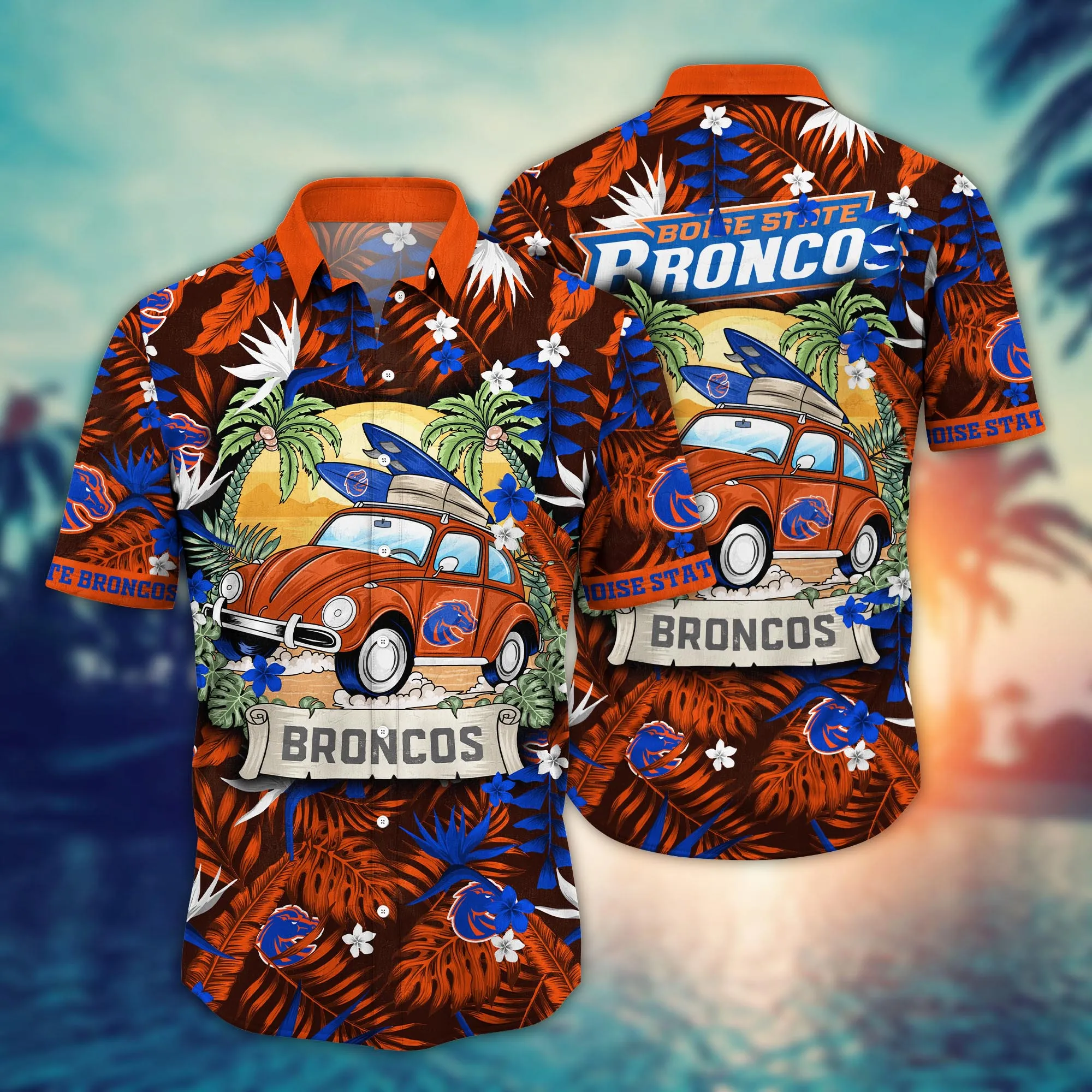 Boise State Broncos NCAA Hawaiian Shirt Hikingtime Aloha Shirt Boise State Broncos NCAA Hawaiian Shirt Hikingtime Aloha Shirt