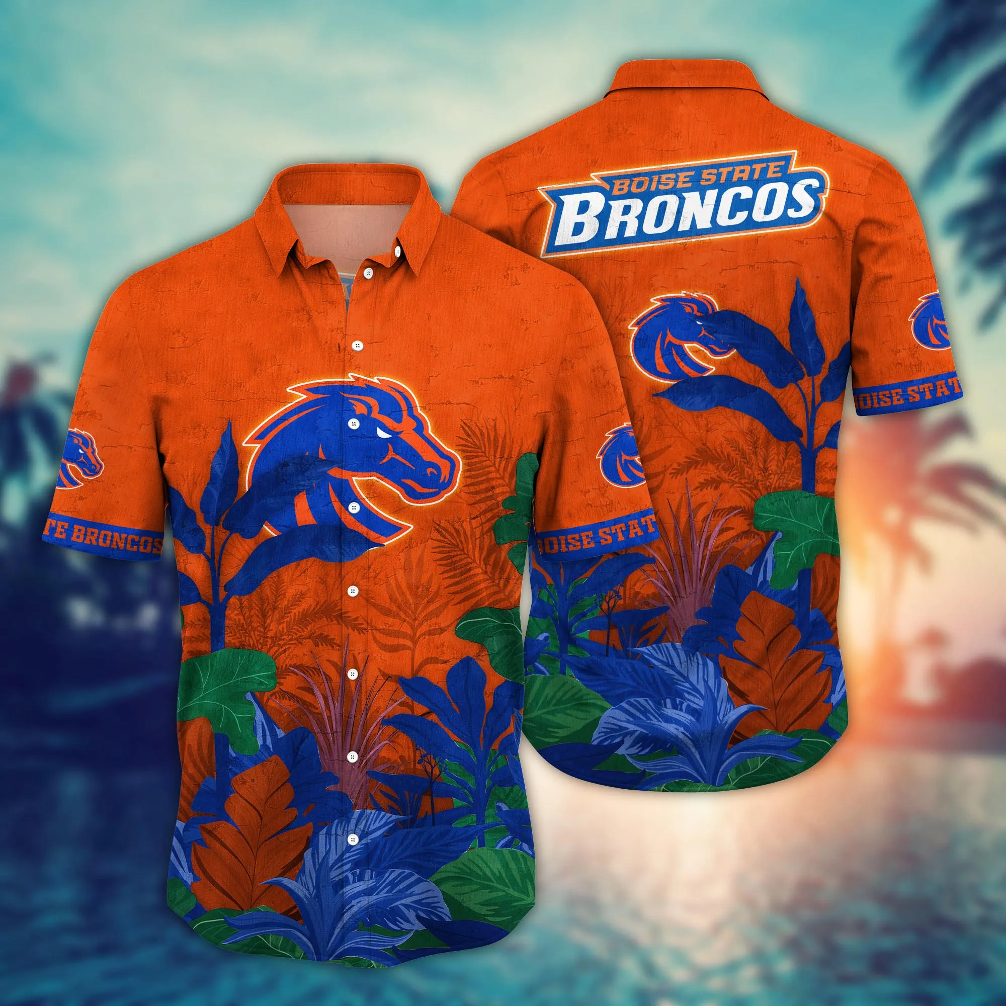Boise State Broncos NCAA Hawaiian Shirt Sunshine Aloha Shirt Boise State Broncos NCAA Hawaiian Shirt Sunshine Aloha Shirt
