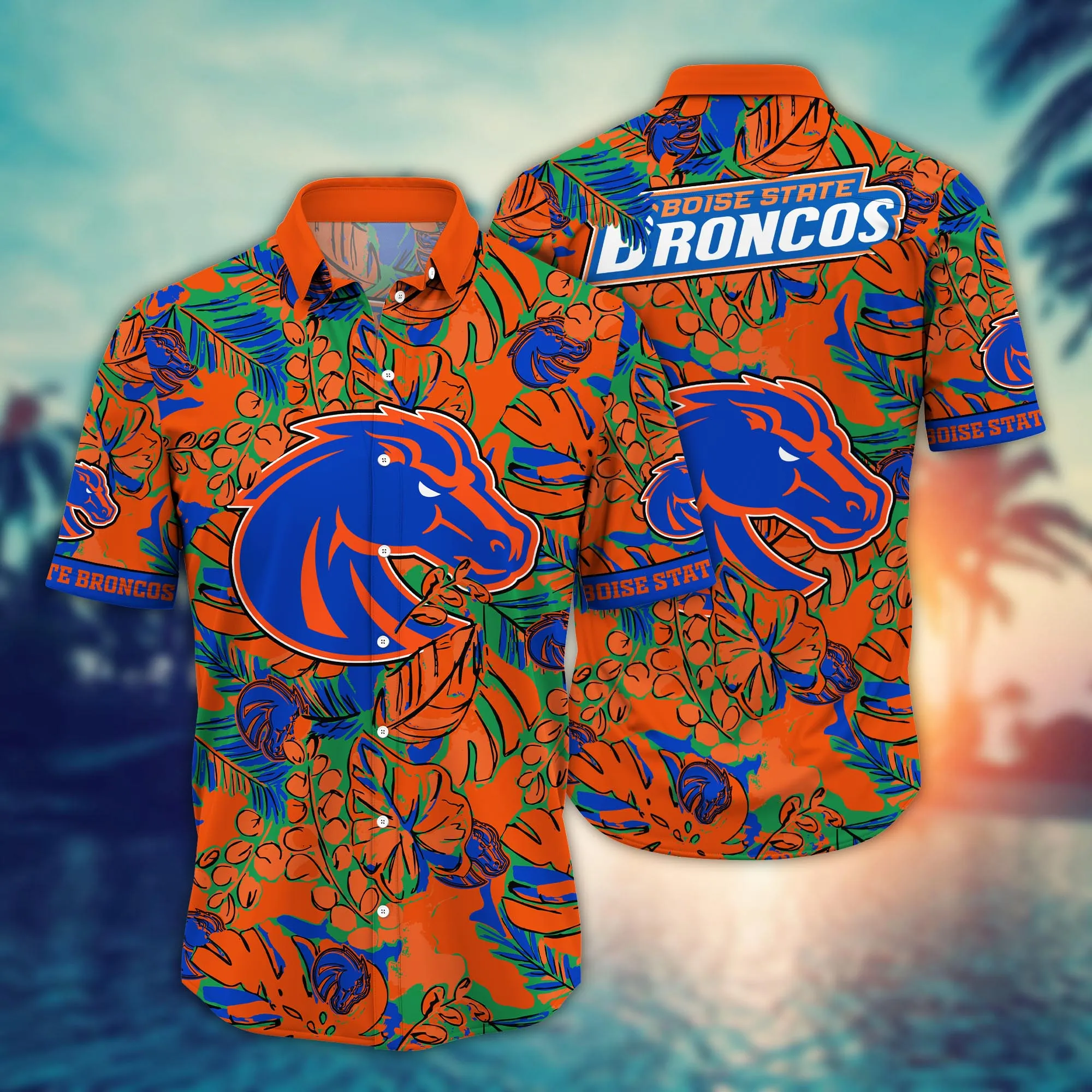 Boise State Broncos NCAA Hawaiian Shirt Vacation Spots Aloha Shirt