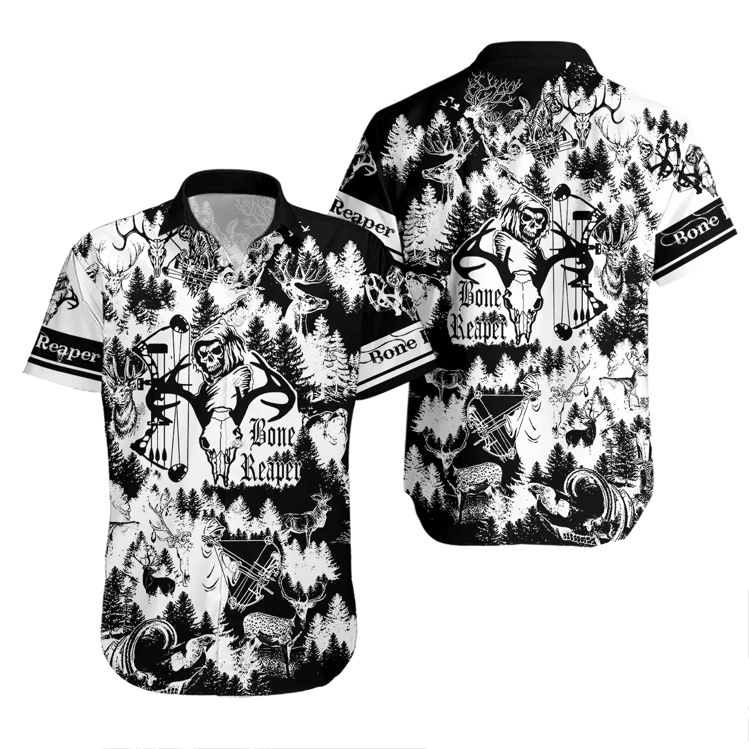 Bone Reaper Island Adventure Spooky Tropical Shirt