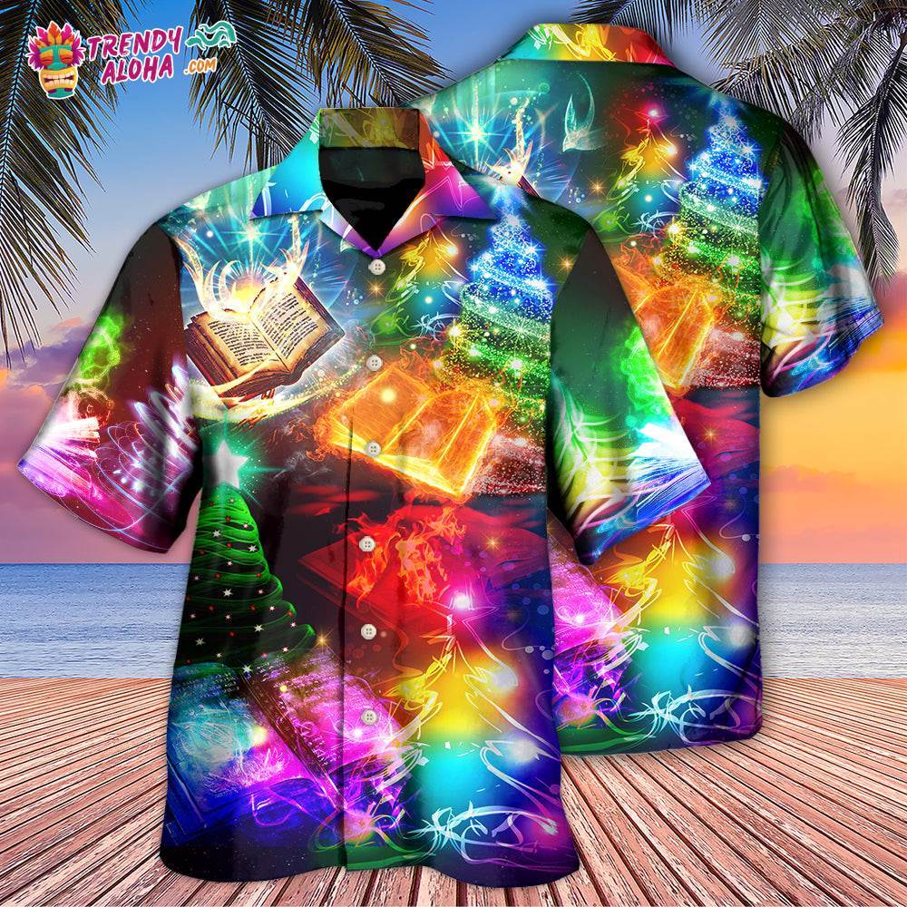 Book Christmas Merry Everything Happy Always Hawaiian Shirt – Trendy Aloha
