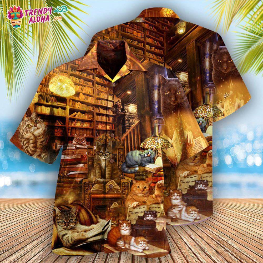 Book Happiness Is A Good Book And A Cat I’m So Happy Hawaiian Shirt – Trendy Aloha