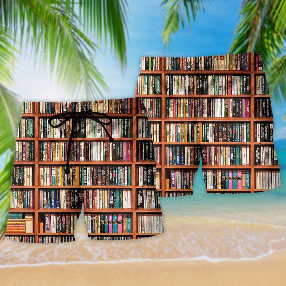 Book Lover I Love Reading Trendy Aloha Hawaiian Beach Shorts