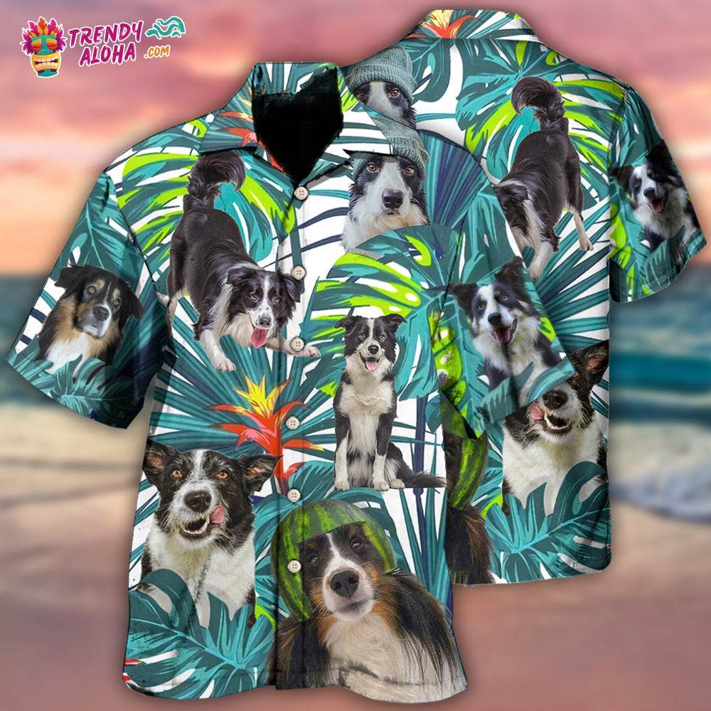 Border Collie Dog Tropical Leaf Lover Hawaiian Shirt – Trendy Aloha