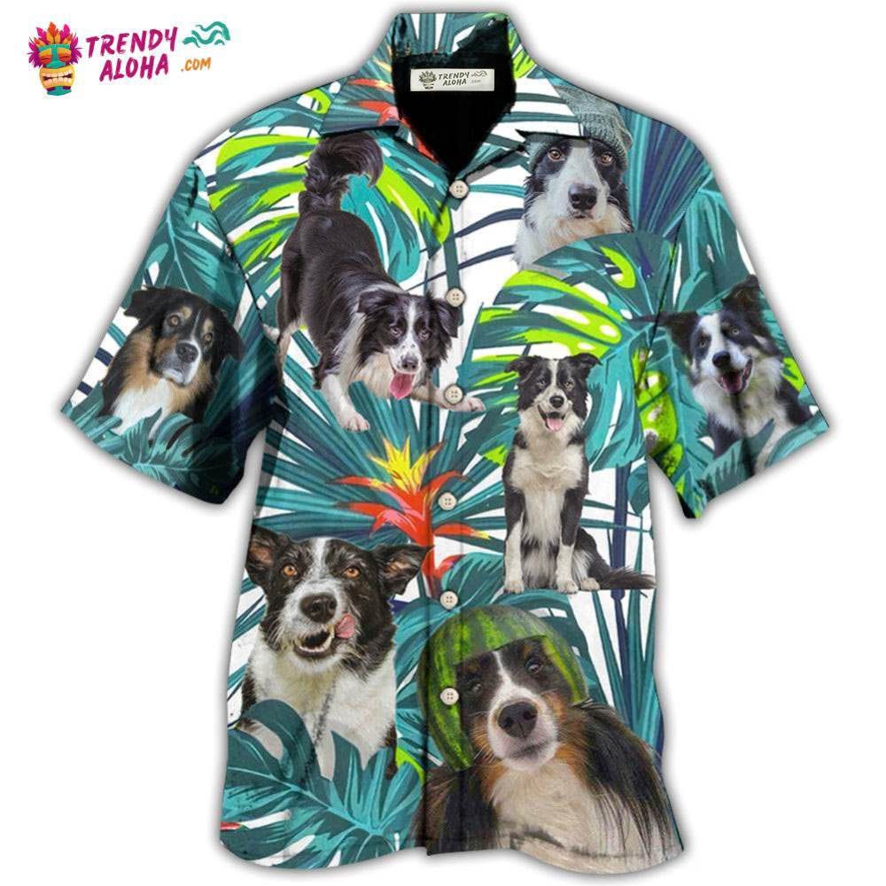 Border Collie Dog Tropical Leaf Lover Hawaiian Shirt – Trendy Aloha