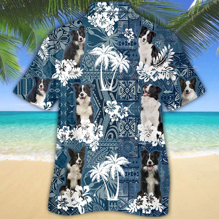 Border Collie Trendy Hawaiian Shirt, Dog Trendy Hawaiian Shirt Men Women, Short Sleeve Hawaiian Aloha Shirt
