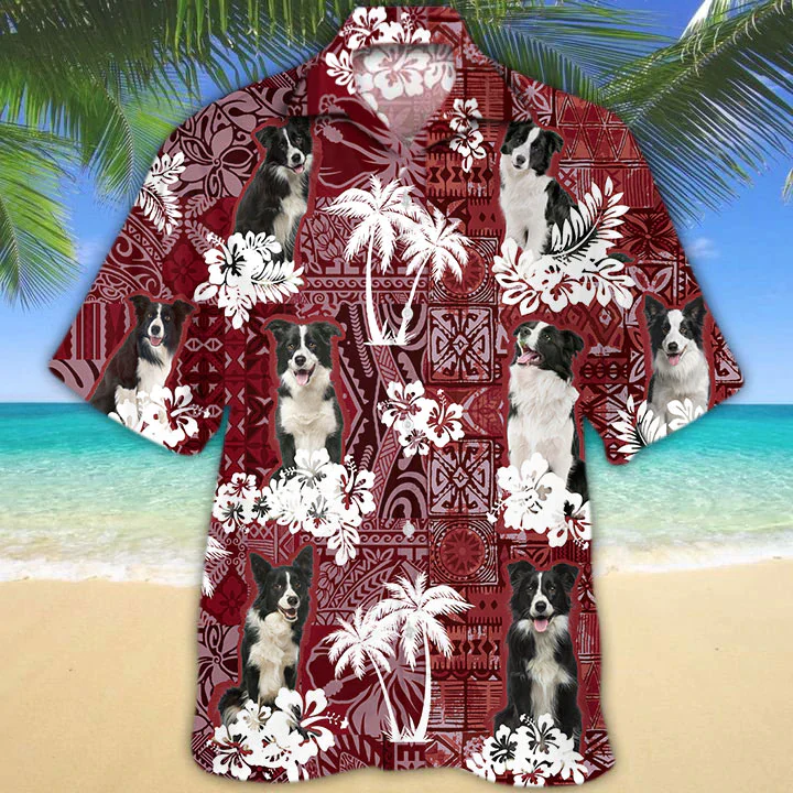 Border Collie Trendy Hawaiian Shirt, Gift For Dog Lover Shirts, Animal Summer Shirts, Trendy Hawaiian Shirt Men Border Collie Trendy Hawaiian Shirt, Gift For Dog Lover Shirts, Animal Summer Shirts, Trendy Hawaiian Shirt Men