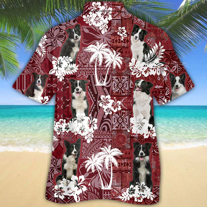 Border Collie Trendy Hawaiian Shirt, Gift For Dog Lover Shirts, Animal Summer Shirts, Trendy Hawaiian Shirt Men