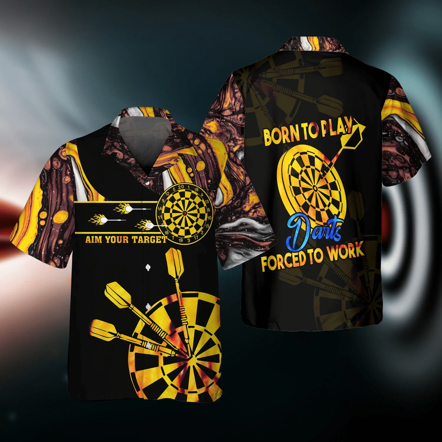 Born To Play Darts – 3D Trendy Hawaiian Shirt For Men And Women