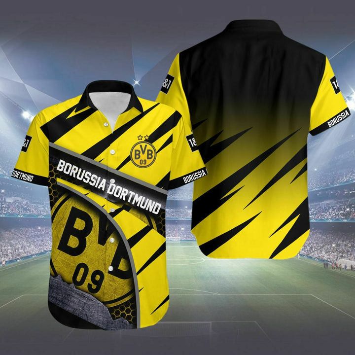 Borussia Dortmund Yellow Black Hawaiian Shirt V3 Aloha Shirt