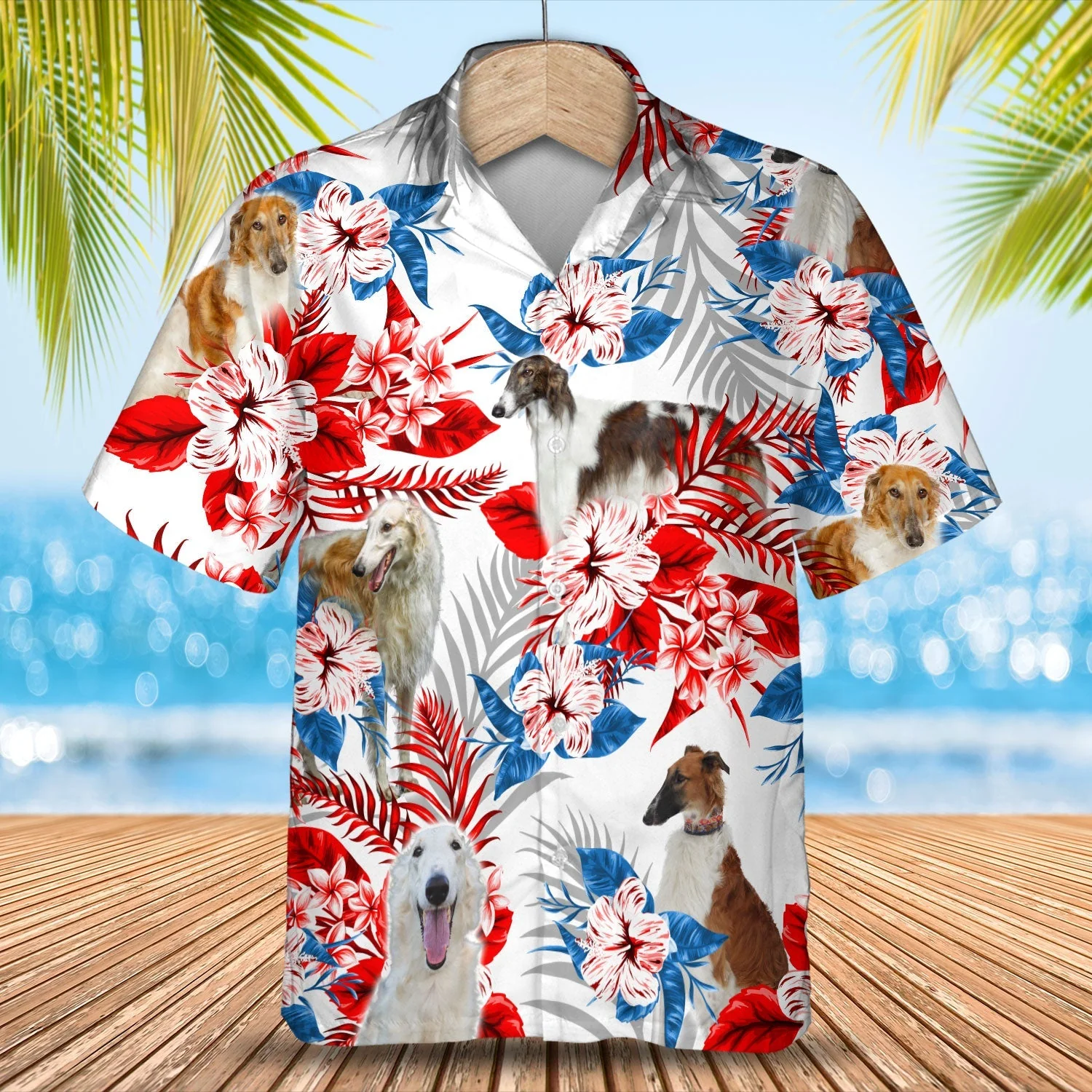 Borzoi Trendy Hawaiian Shirt – Gift For Summer, Summer Aloha Shirt, Trendy Hawaiian Shirt For Men And Women