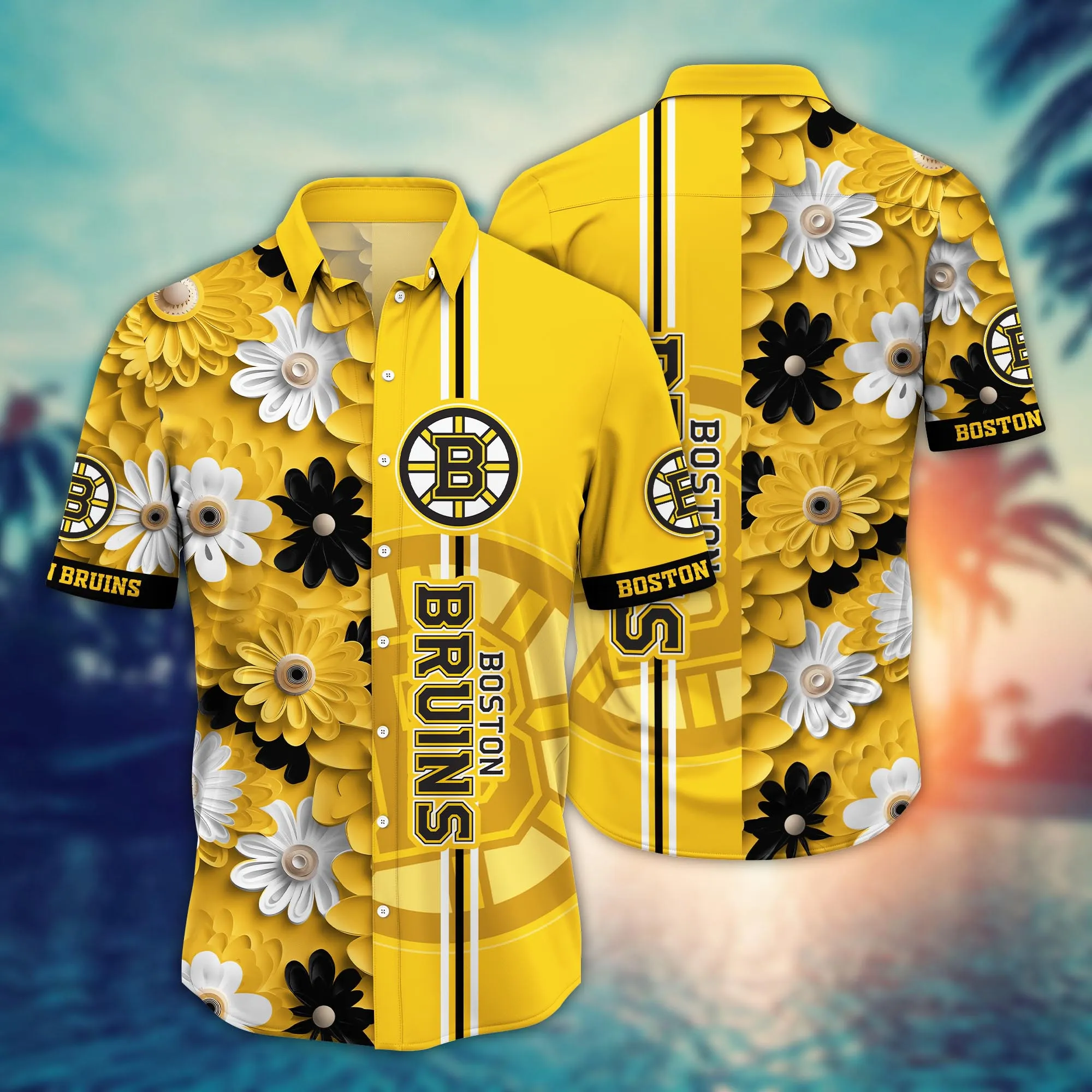 Boston Bruins NHL Hawaiian Shirt Festivals Aloha Shirt