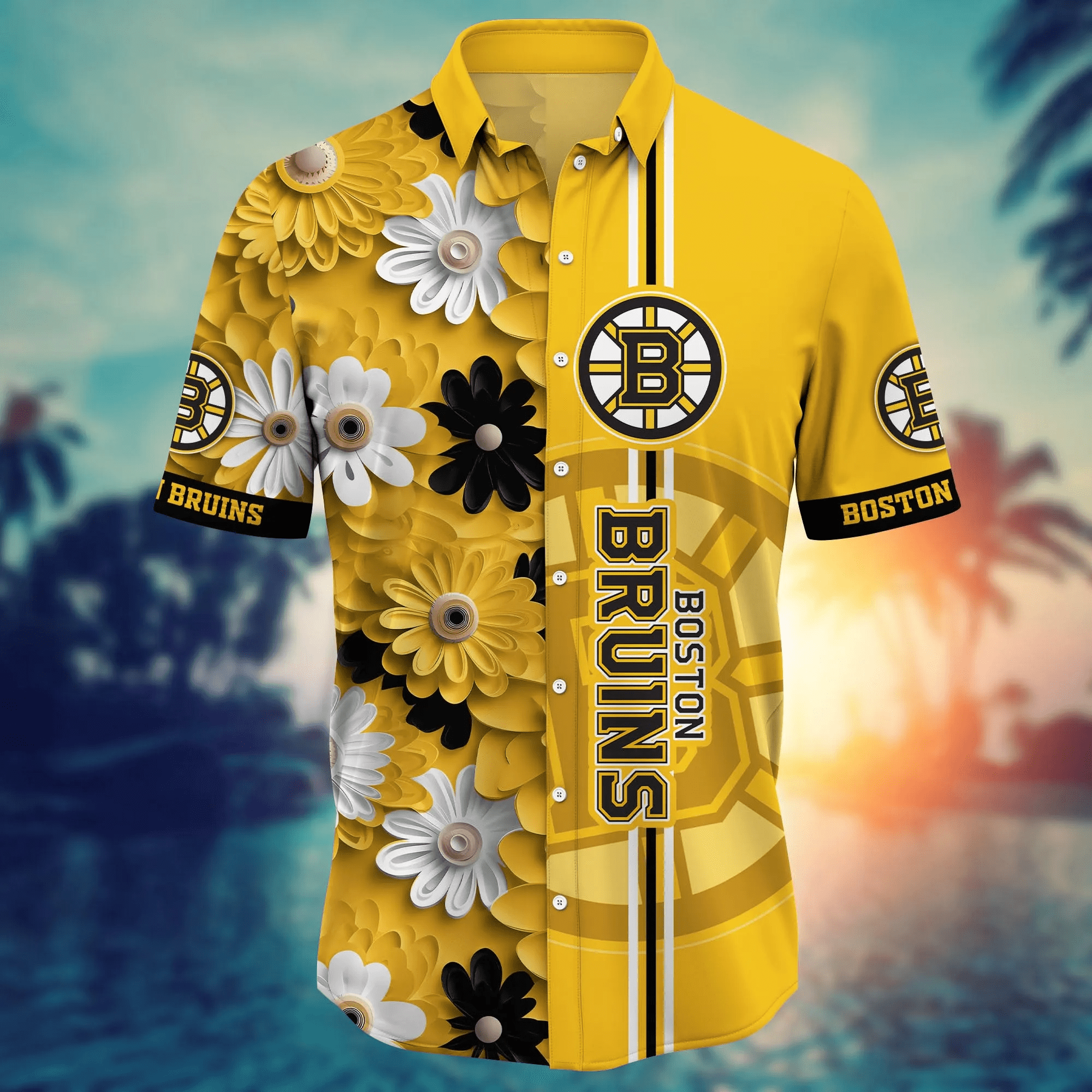 Boston Bruins NHL Hawaiian Shirt Festivals Aloha Shirt