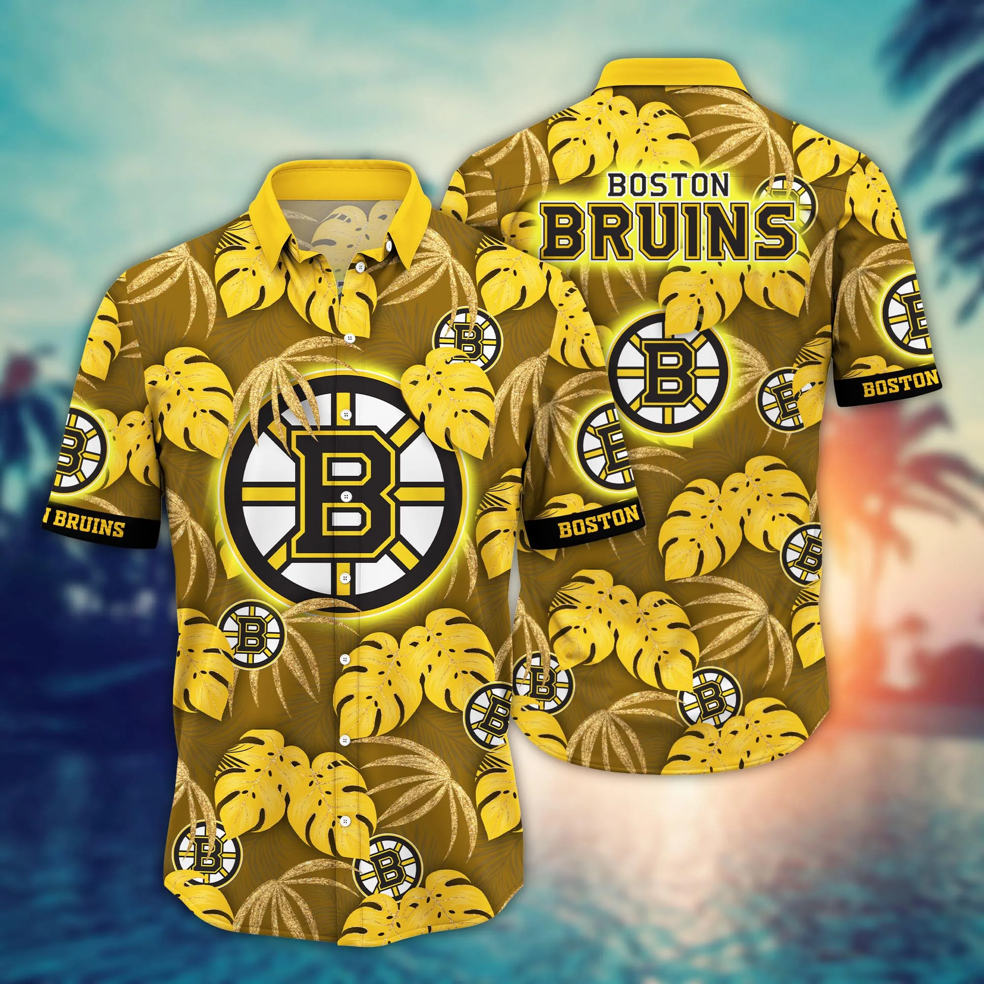 Boston Bruins NHL Hawaiian Shirt Getaways Aloha Shirt