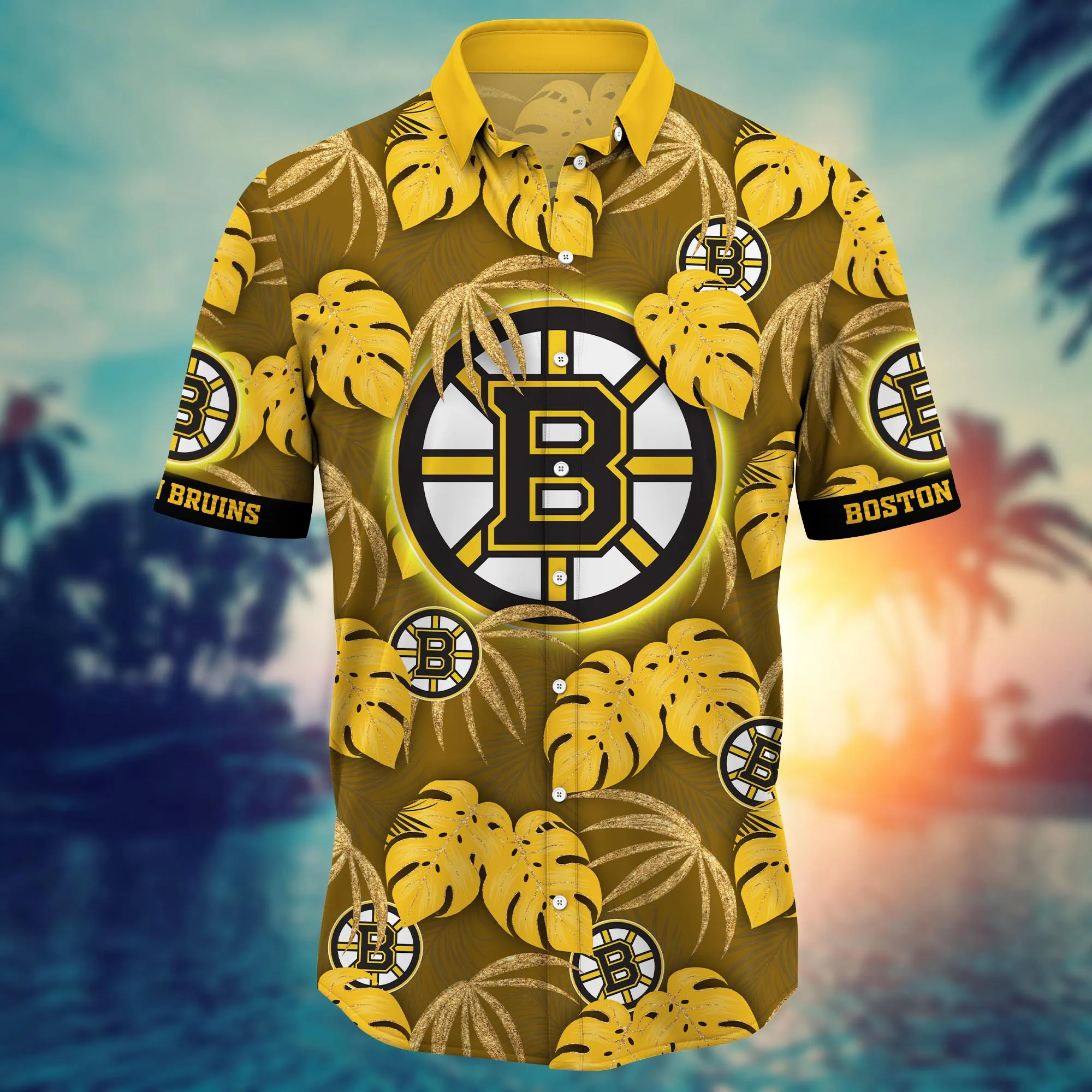 Boston Bruins NHL Hawaiian Shirt Getaways Aloha Shirt
