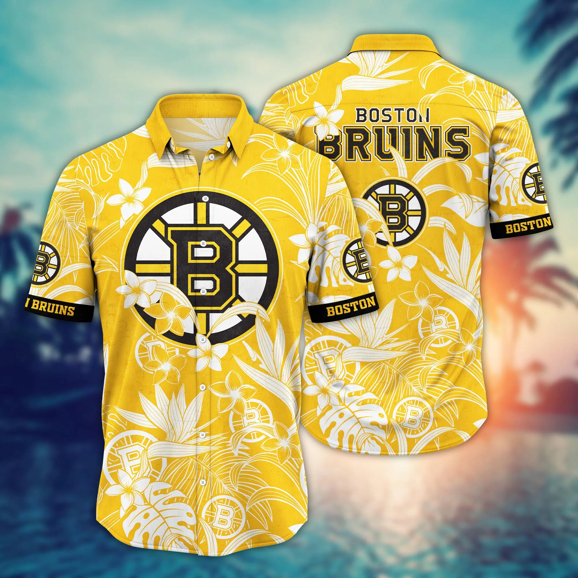 Boston Bruins NHL Hawaiian Shirt Ocean Waves Aloha Shirt Boston Bruins NHL Hawaiian Shirt Ocean Waves Aloha Shirt