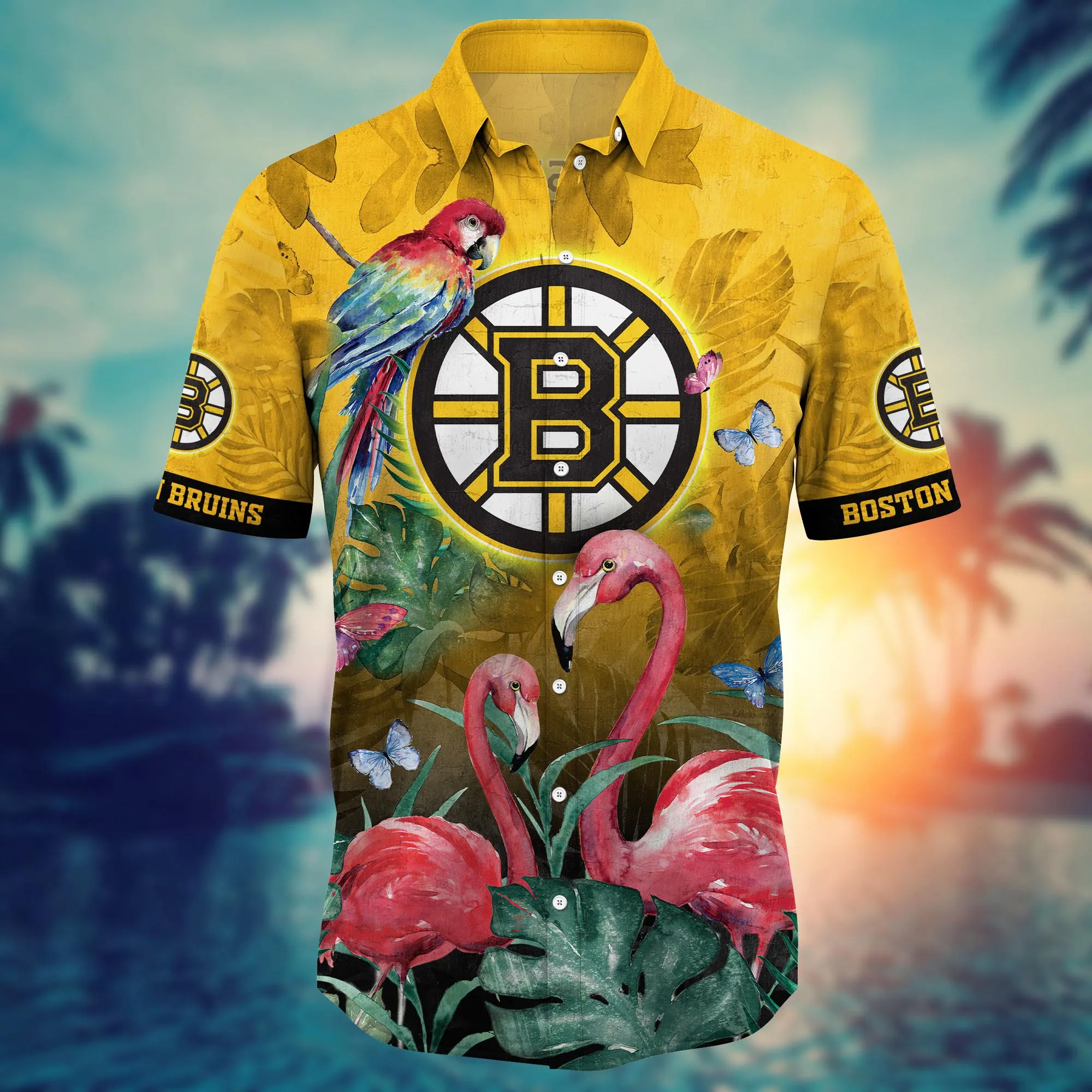 Boston Bruins NHL Hawaiian Shirt Water Sports Aloha Shirt