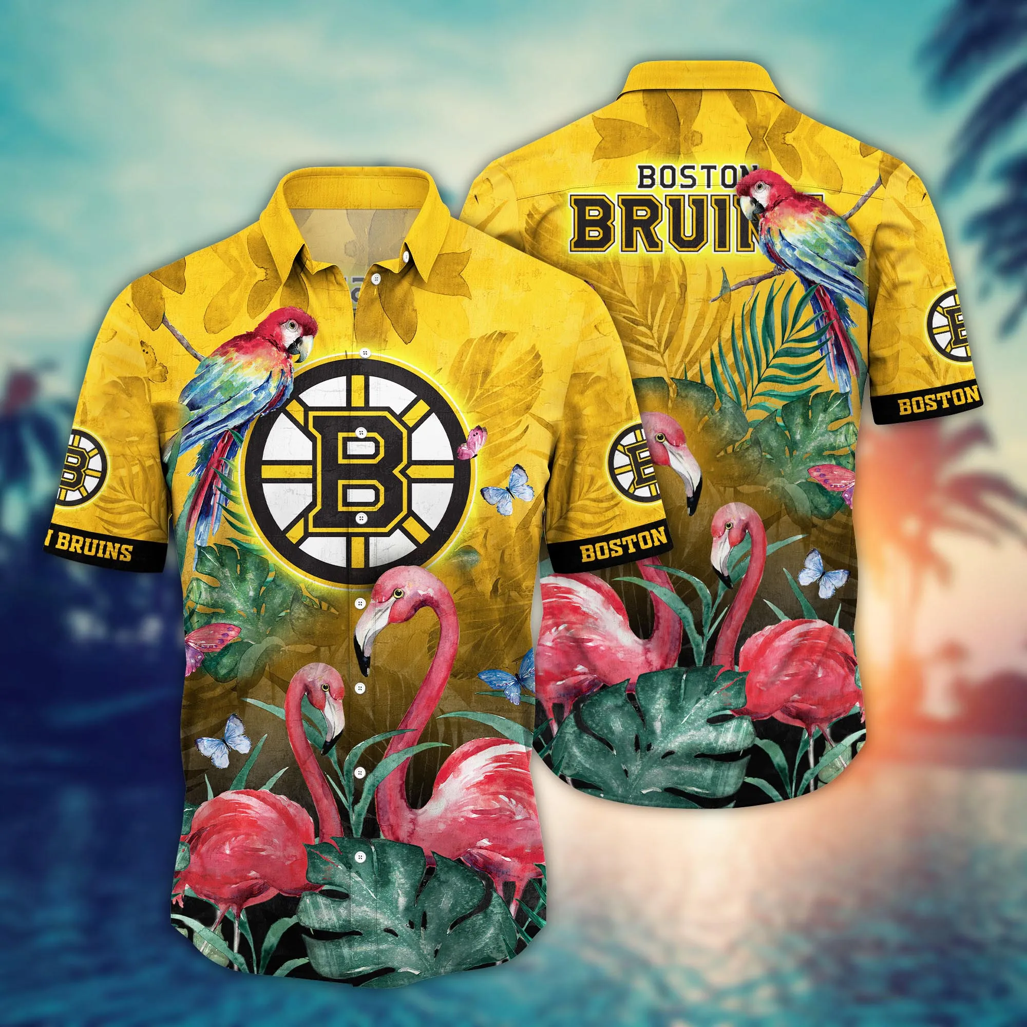 Boston Bruins NHL Hawaiian Shirt Water Sports Aloha Shirt