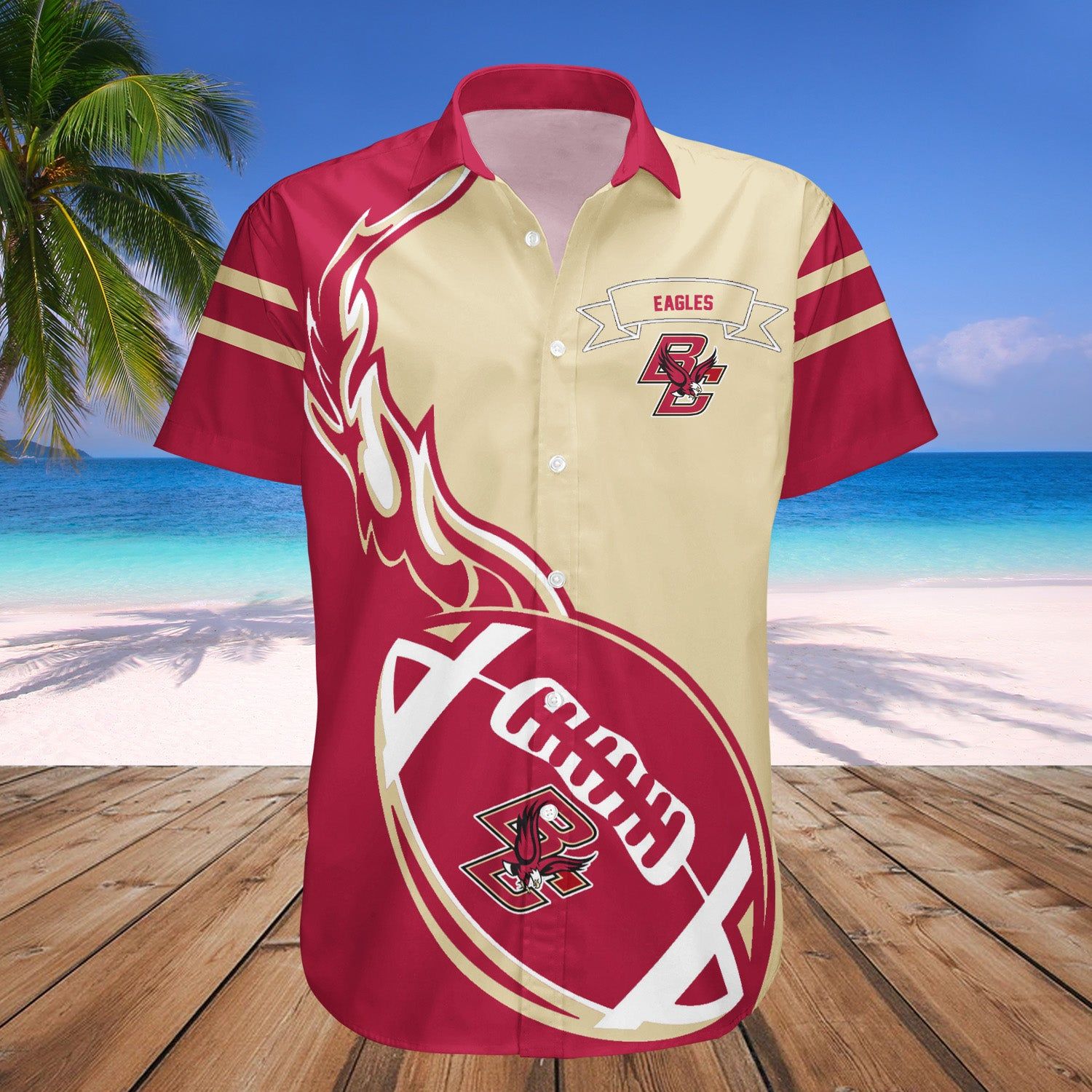 Boston College Eagles Hawaii Shirt Flame Ball – NCAA