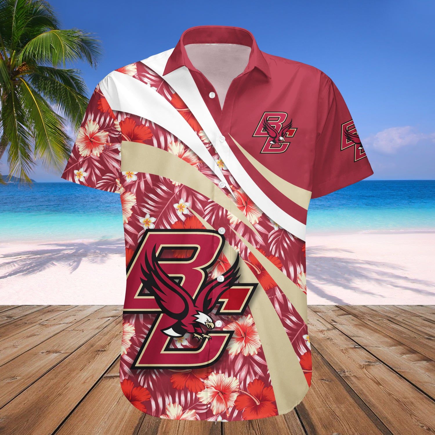Boston College Eagles Hawaii Shirt Hibiscus Sport Style – NCAA