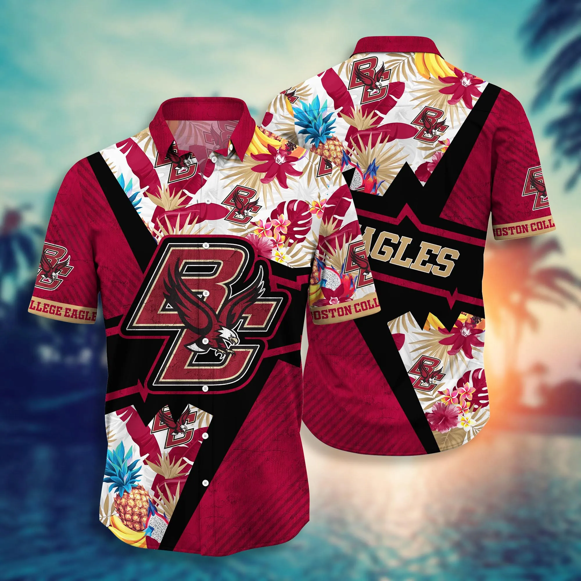 Boston College Eagles NCAA Hawaiian Shirt Bikinis Aloha Shirt Boston College Eagles NCAA Hawaiian Shirt Bikinis Aloha Shirt