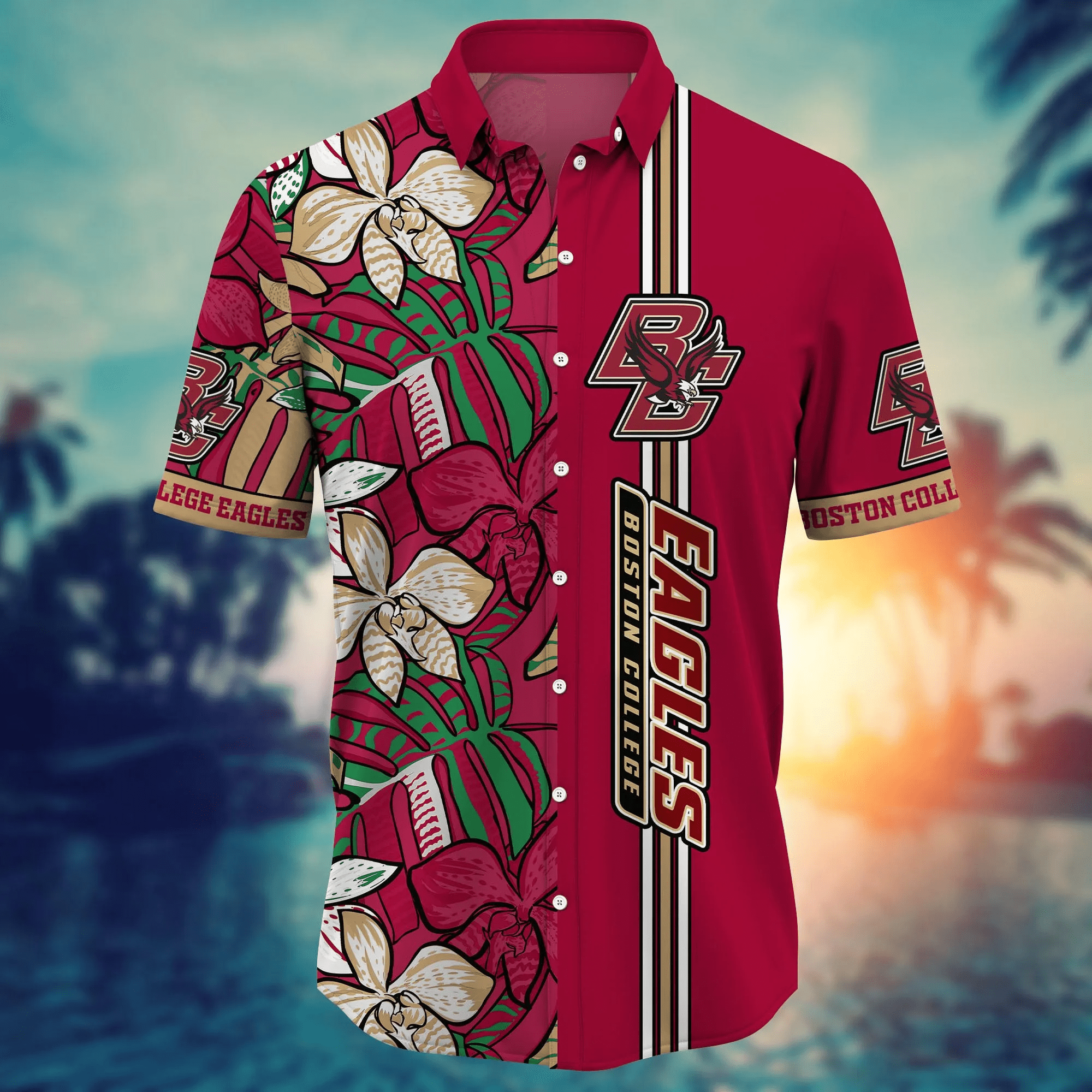 Boston College Eagles NCAA Hawaiian Shirt Ice-Cold Drinks Aloha Shirt