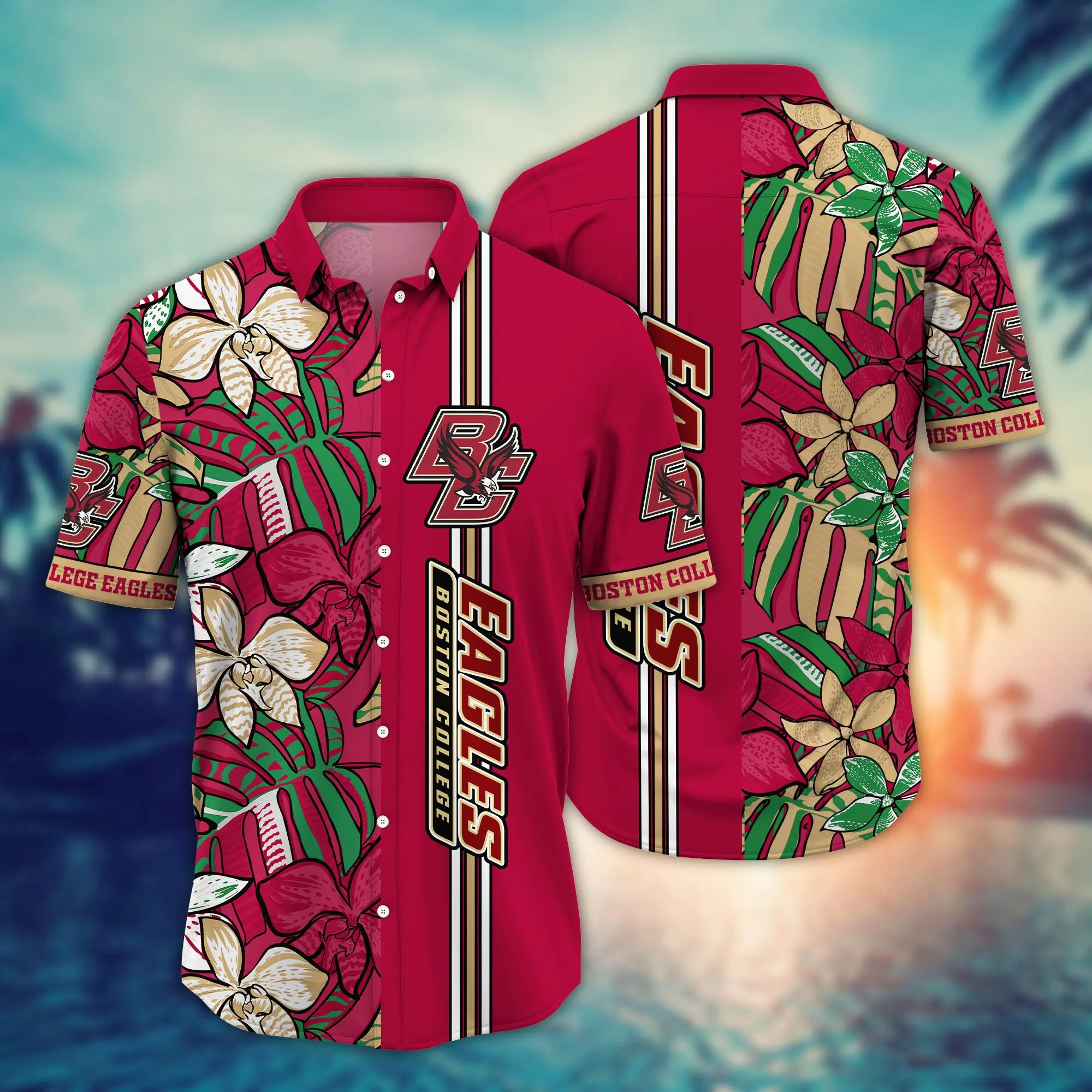 Boston College Eagles NCAA Hawaiian Shirt Ice-Cold Drinks Aloha Shirt Boston College Eagles NCAA Hawaiian Shirt Ice-Cold Drinks Aloha Shirt