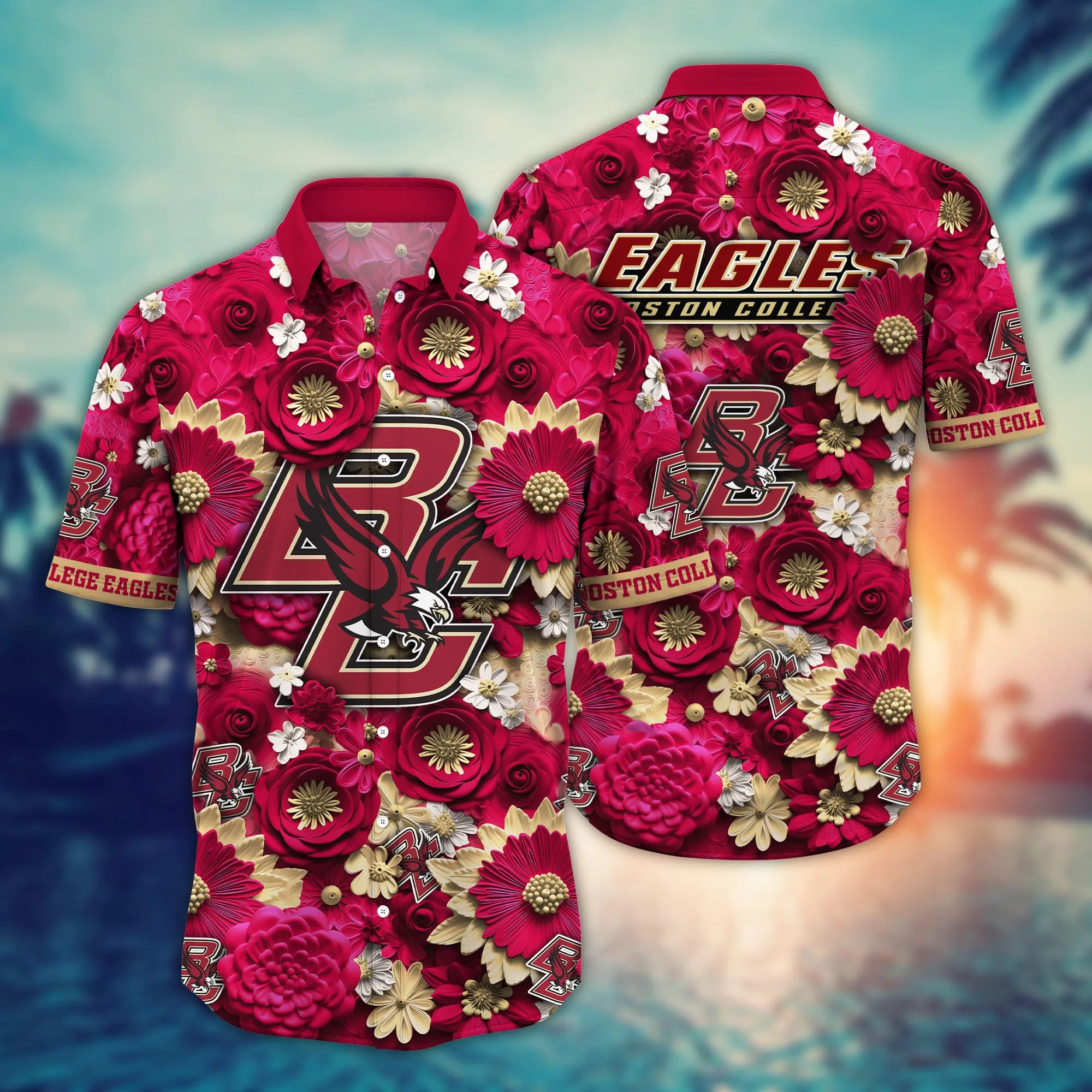 Boston College Eagles NCAA Hawaiian Shirt Trending For This Summer Customize Shirt Any Team Boston College Eagles NCAA Hawaiian Shirt Trending For This Summer Customize Shirt Any Team