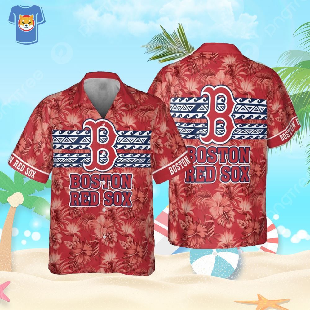 Boston Red Sox Major League Baseball Print Hawaiian Shirt Boston Red Sox Major League Baseball Print Hawaiian Shirt
