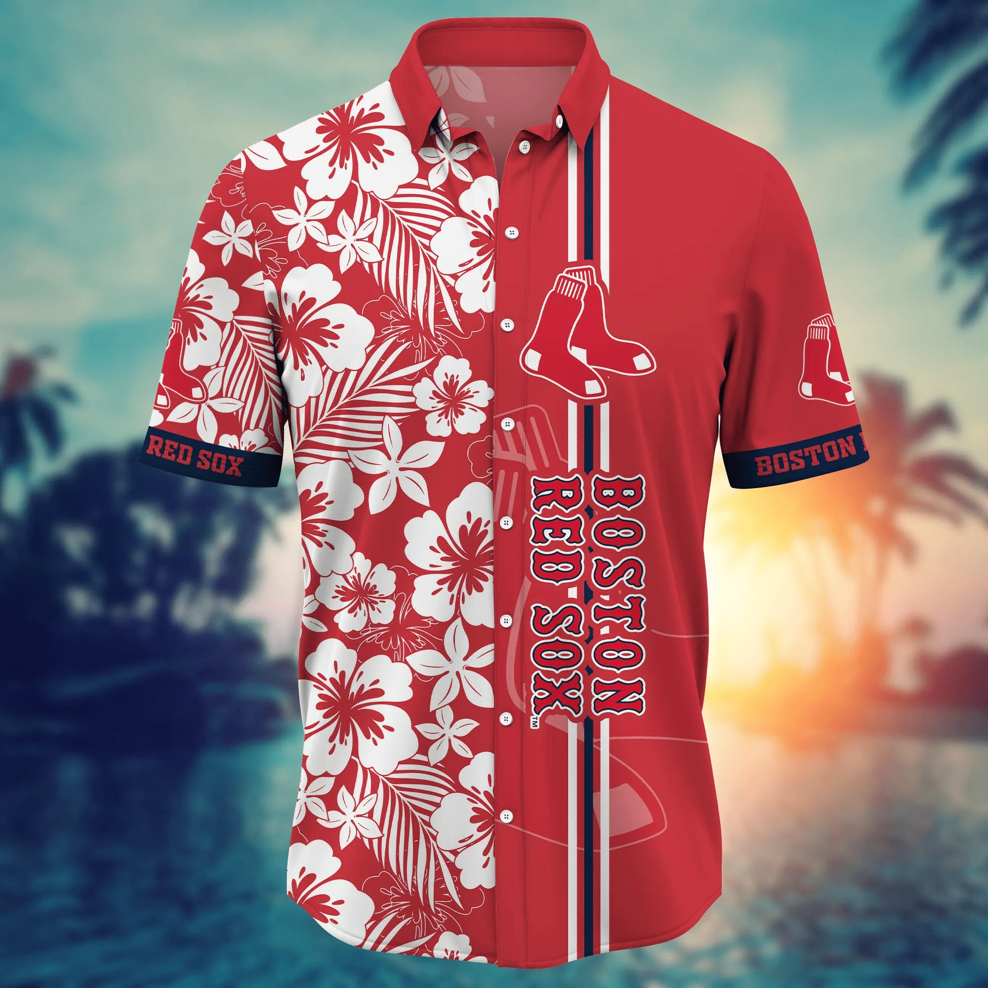 Boston Red Sox MLB Hawaiian Shirt Mid-Yeartime Aloha Shirt