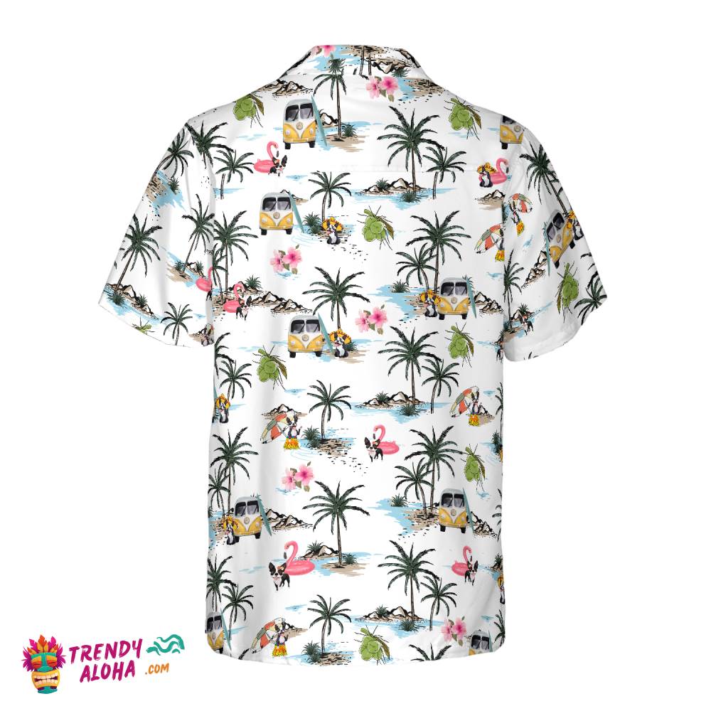 Boston Terrier Hawaii Hawaiian Shirt
