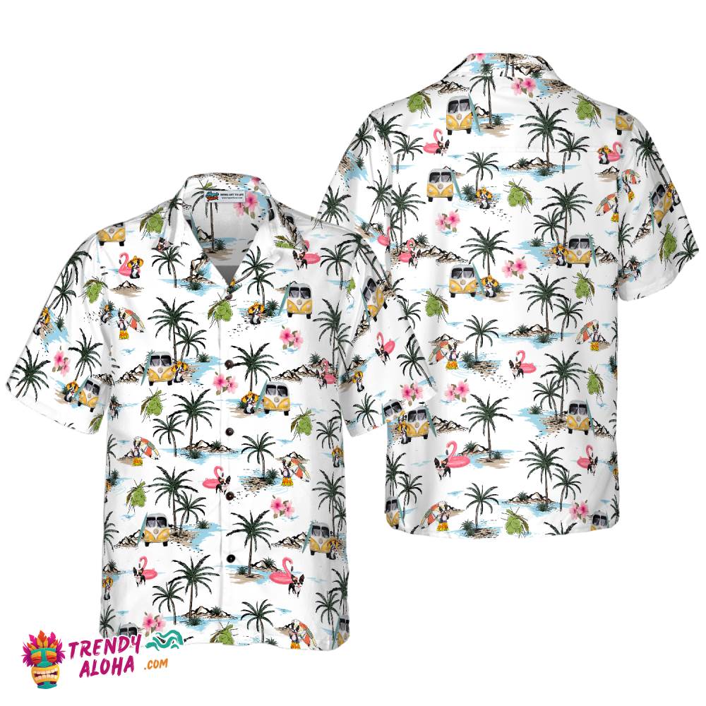 Boston Terrier Hawaii Hawaiian Shirt Boston Terrier Hawaii Hawaiian Shirt