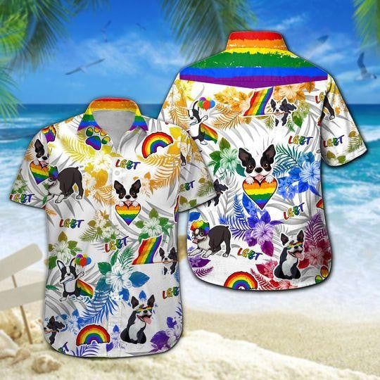 Boston Terrier Lgbt Hawaiian Shirt | For Men & Women |