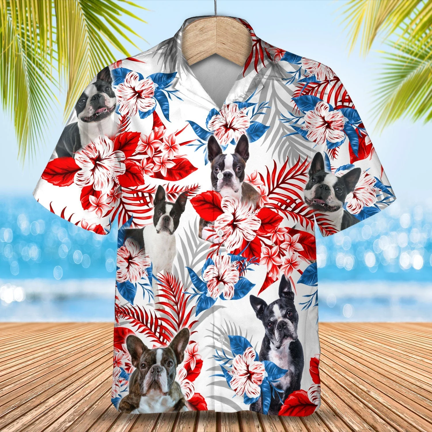 Boston Terrier Trendy Hawaiian Shirt- Summer Aloha Shirt, Trendy Hawaiian Shirt For Men And Women